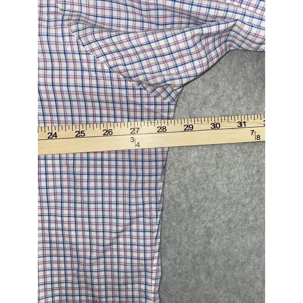 Polo Ralph Lauren Yarmouth Shirt 17 1/2 34/35 Long Sleeve Check Picnic Pink Blue